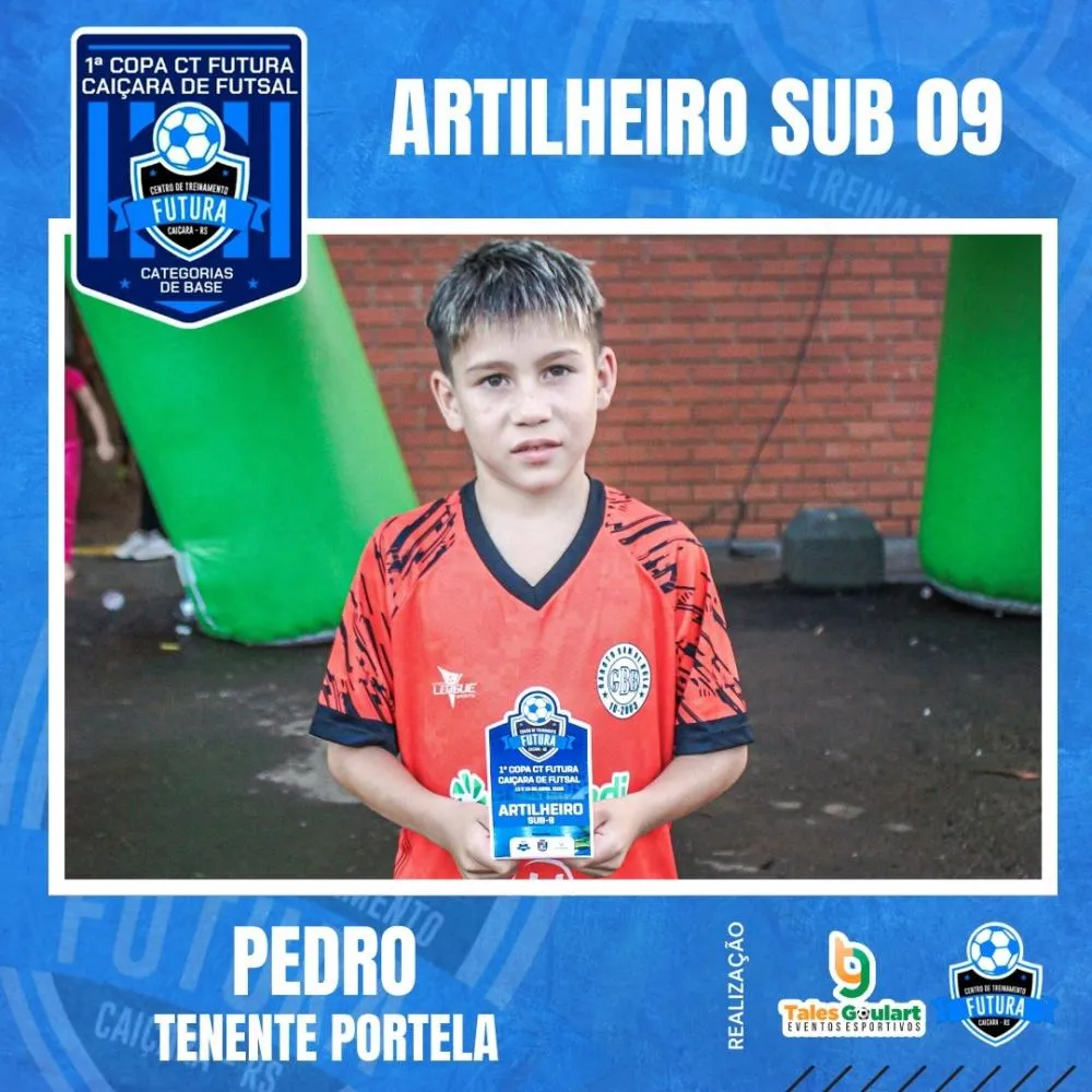 Escolinha GBB Futsal de Tenente Portela é Vice-Campeã na 1ª Copa Caiçara de Futsal de Base