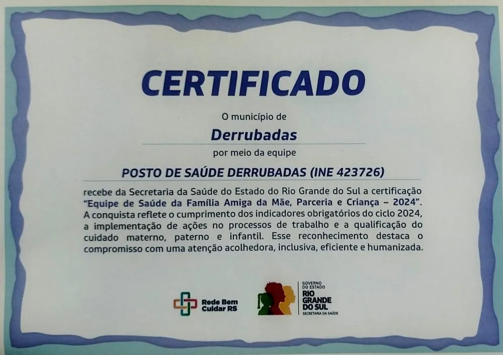 Município recebe selo do programa Amiga da Mãe, Parceria e Criança
