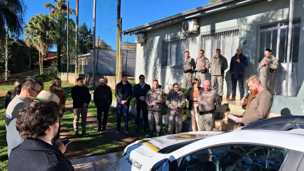 Comunidade de Tenente Portela entrega nova viatura à Brigada Militar em cerimônia marcada pela união e apoio coletivo