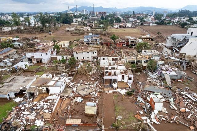 Cerca de 400 mil edificações já foram afetadas pelo desastre climático. Foto: Gustavo Mansur/Palácio Piratini