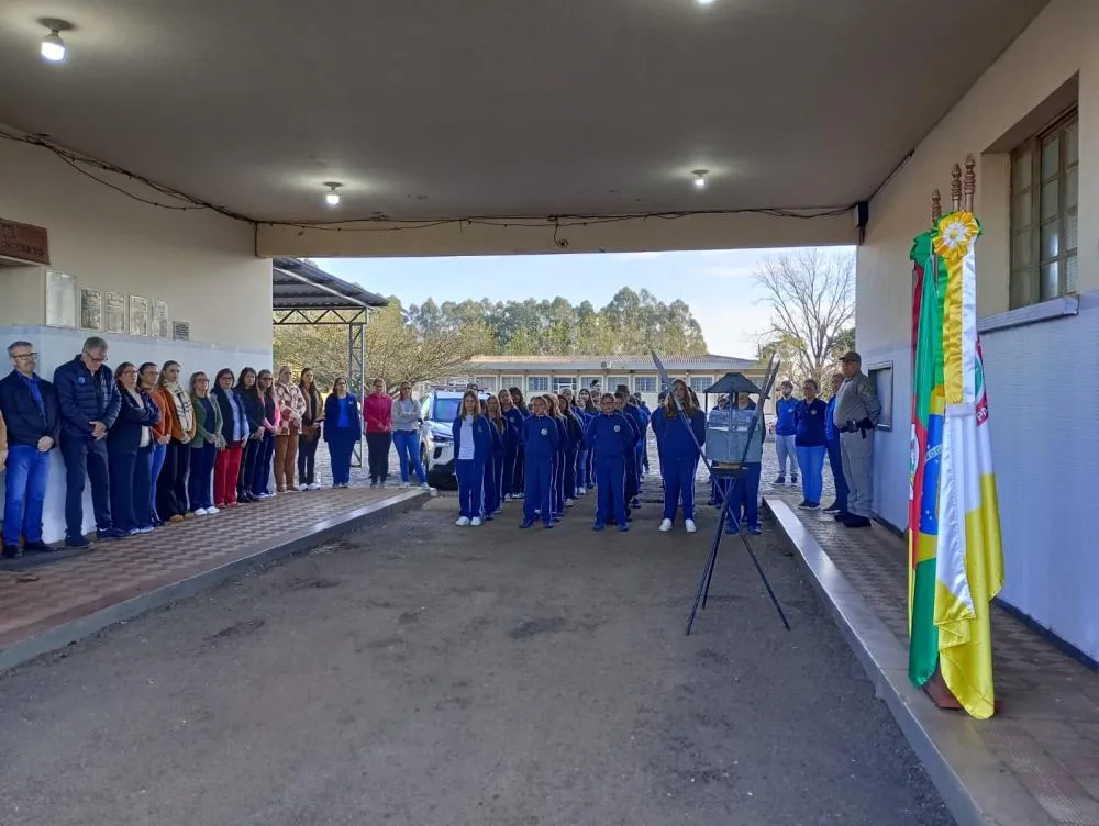 Brigada Militar realiza solenidade de recebimento do Fogo Simbólico da Pátria em Três Passos