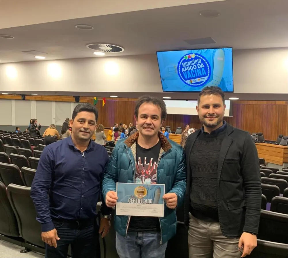 Município é premiado com selo Ouro pelo avanço na vacinação