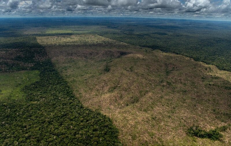 Aerial imagem of an overflight for monitoring deforestation in theImagem aérea de sobrevoo de monitoramento de desmatamento na Amazônia no município de Lábrea, Amazonas, realizado em 26 de março de 2022. Foto Christian Braga/Greenpeace