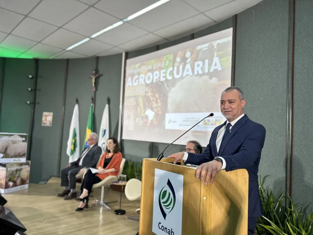 Evento realizado na sede da Conab, em Brasília, trouxe as perspectivas para a safra de grãos 2025/26. Crédito: Catiana de Medeiros/Conab