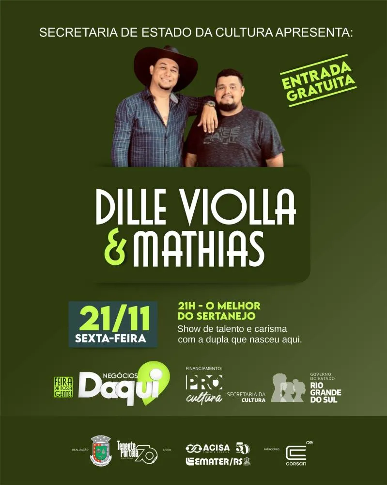 Feira Negócios Daqui movimenta Tenente Portela com atrações musicais e empreendedorismo