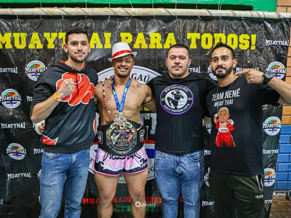 Atleta portelense conquista cinturão na 1ª Taça Noroeste de Muay Thai