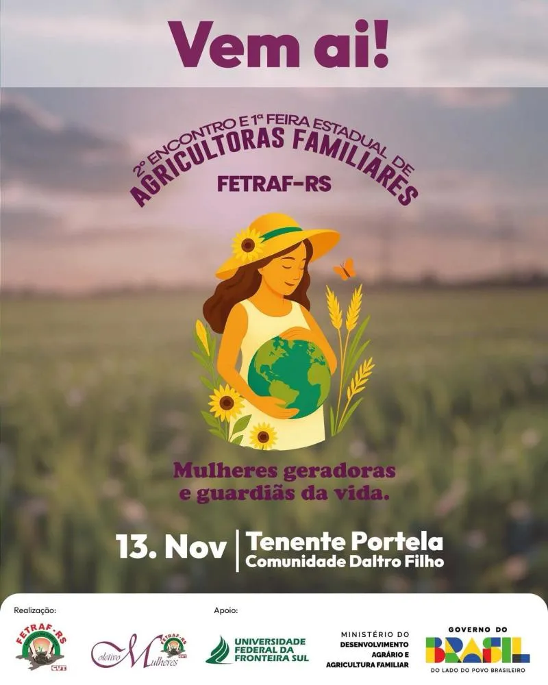 2º Encontro Estadual e 1ª Feira de Agricultoras Familiares da FETRAF-RS reafirma protagonismo das mulheres e apresenta carta com reivindicações e compromissos pela vida, pela natureza e pela agricultura familiar