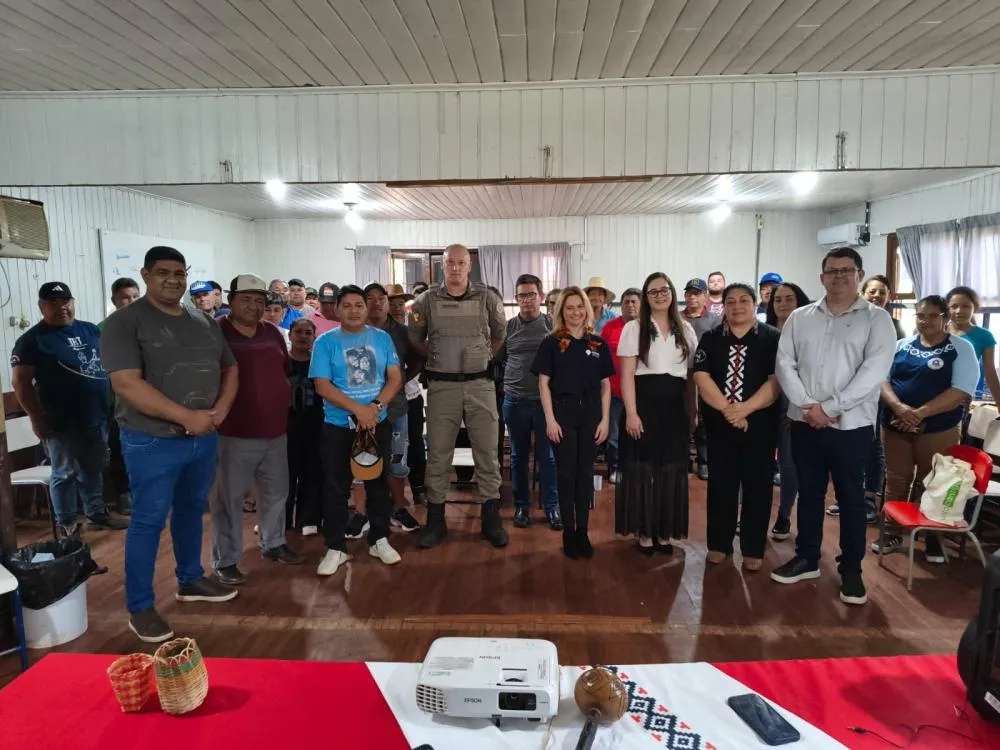 7º BPM participa de palestra e lançamento de projeto para jovens na Terra Indígena do Guarita