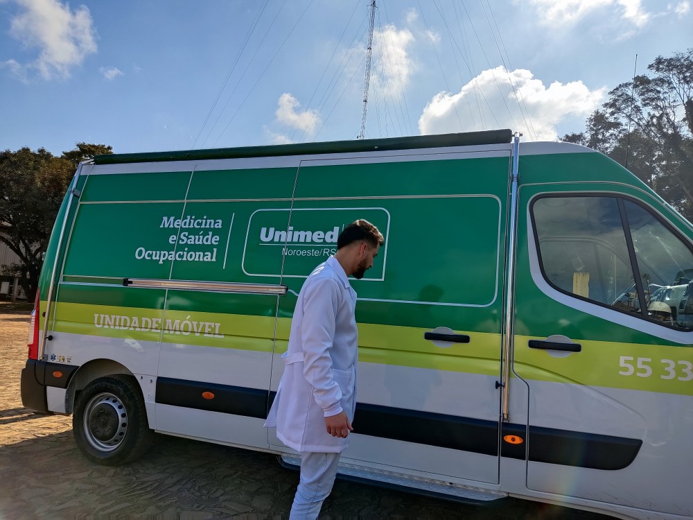 Serviço disponibiliza Unidade Móvel para atender organizações com 20 funcionários ou mais. Fotos: Divulgação/Unimed Noroeste/RS