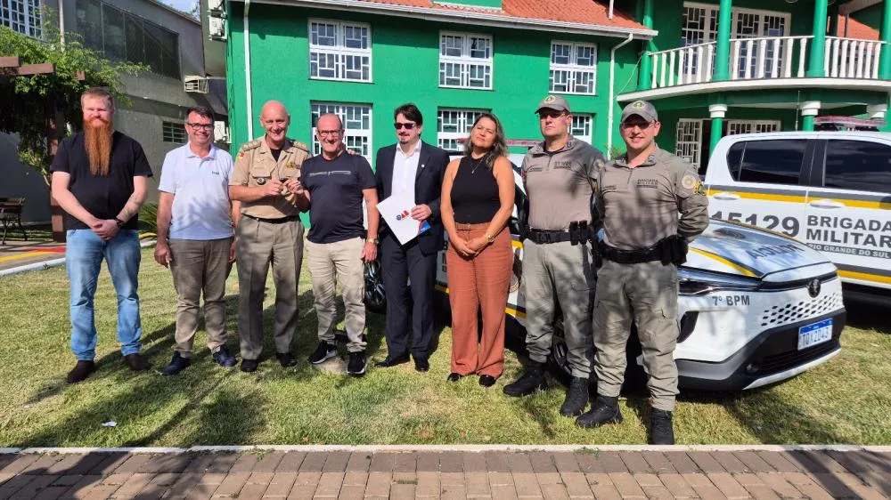 Brigada Militar realiza entrega de novas viaturas na área do 7º BPM