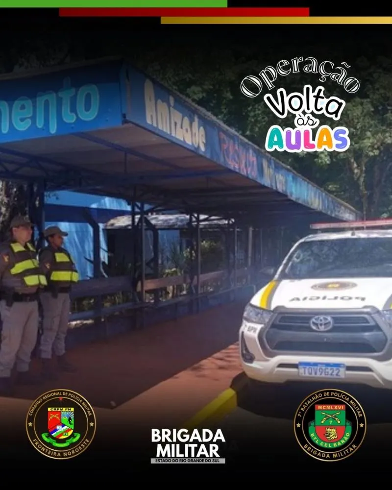 Brigada Militar lança Operação Volta às Aulas 2026 nos 21 municípios do 7º BPM