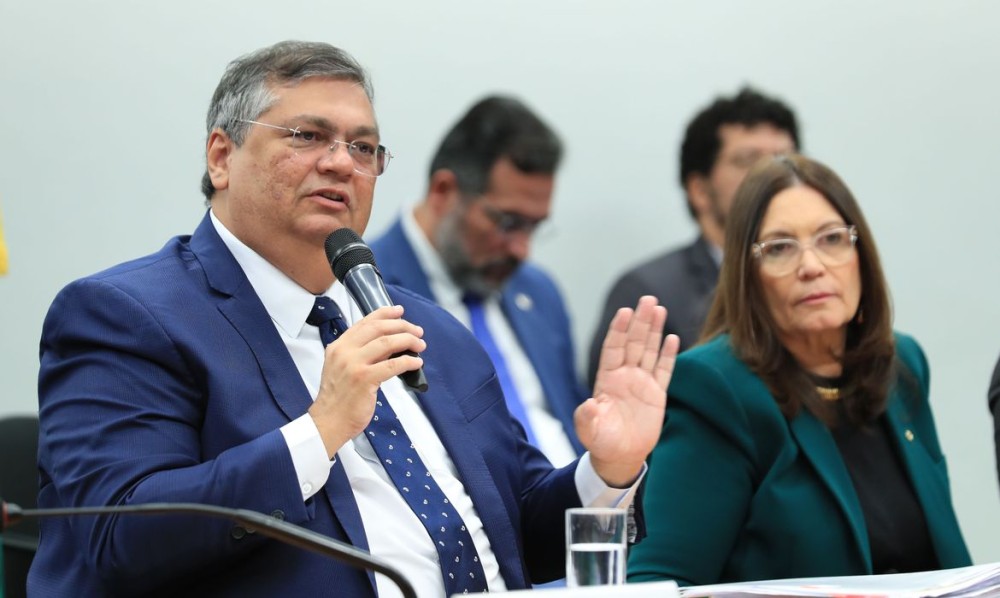 Ministro da Justiça e Segurança Pública, Flávio Dino, durante audiência Publica na Comissão de Fiscalização Financeira e Controle da Câmara Foto Lula Marques/ Agência Brasil.