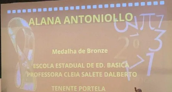  Aluna de Tenente Portela conquista medalhas na OBMEP e leva escola ao destaque nacional