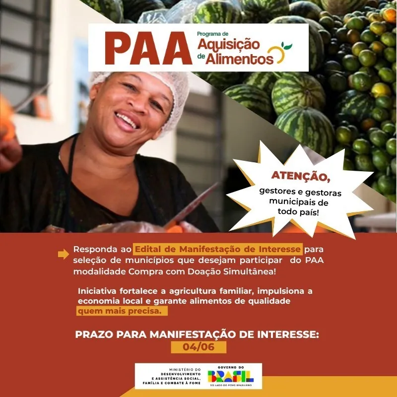 Programa de Aquisição de Alimentos beneficia famílias e fortalece agricultura familiar em Tenente Portela
