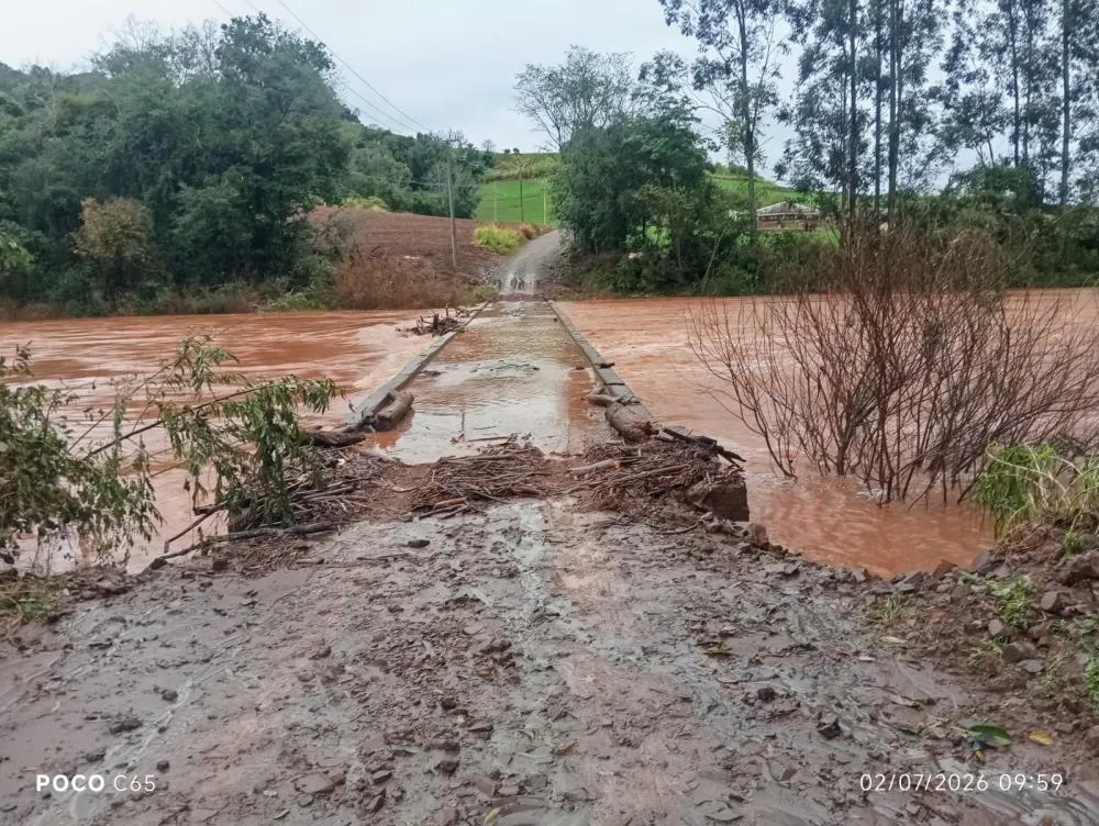 Ponte na Linha Concórdia. Fotos: Divulgação/Ascom