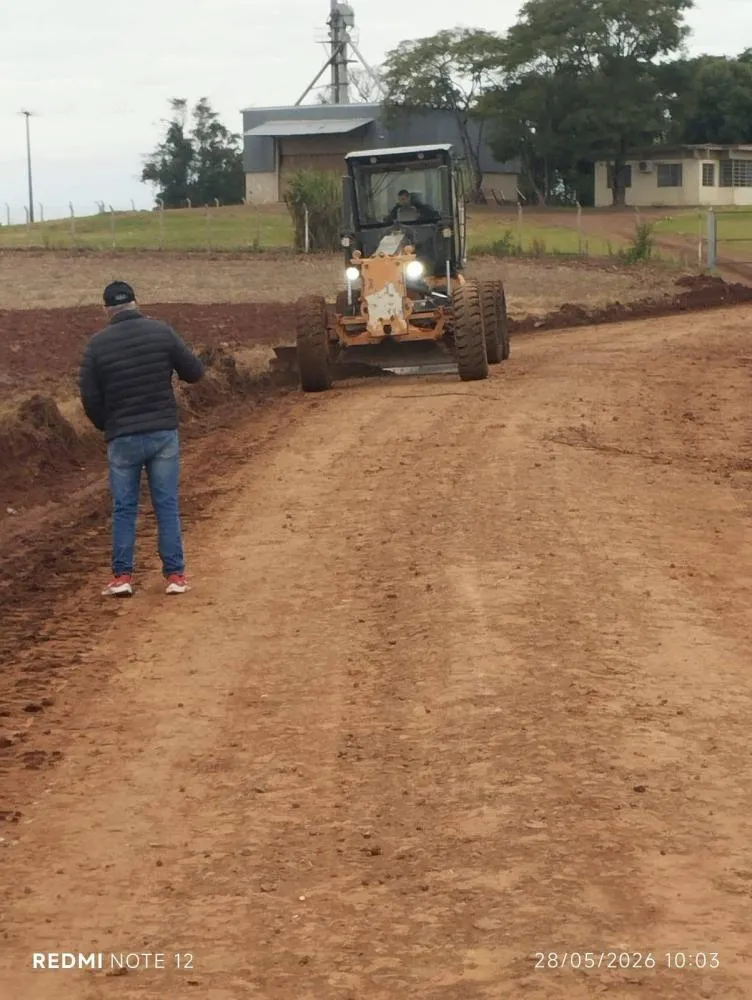 Pavimentação entre CTG Querência Gaúcha e Silo da Cooper A1 entra na fase final em Vista Gaúcha