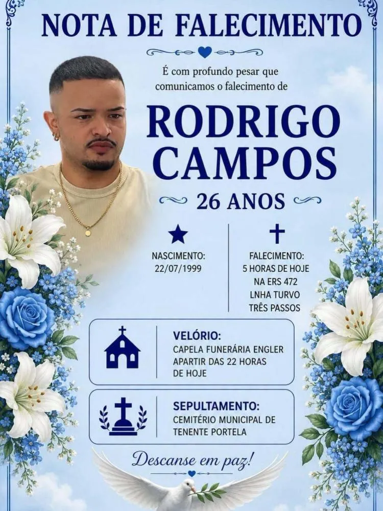 Dois jovens morrem após capotamento na RSC-472, em Três Passos