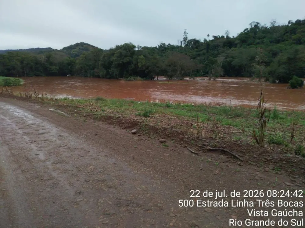 Chuvas causam alagamentos pontuais e interrupções temporárias em estradas de Vista Gaúcha