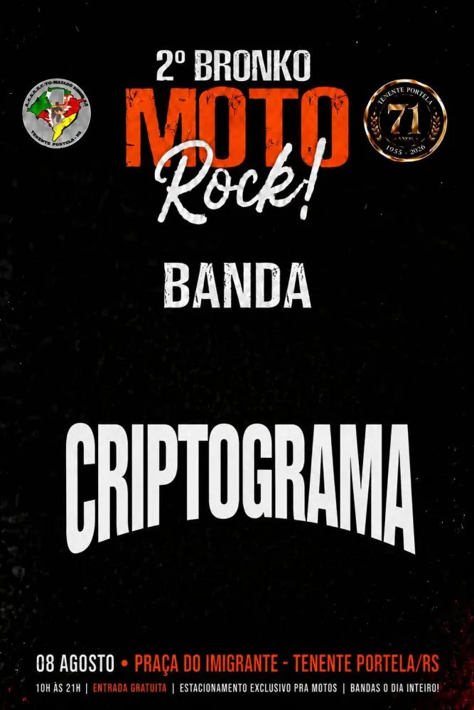 2º Bronko Moto Rock reúne motociclismo e grandes bandas nas comemorações dos 71 anos de Tenente Portela