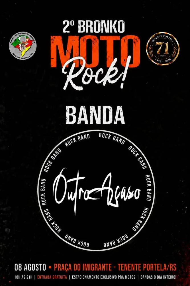2º Bronko Moto Rock reúne motociclismo e grandes bandas nas comemorações dos 71 anos de Tenente Portela