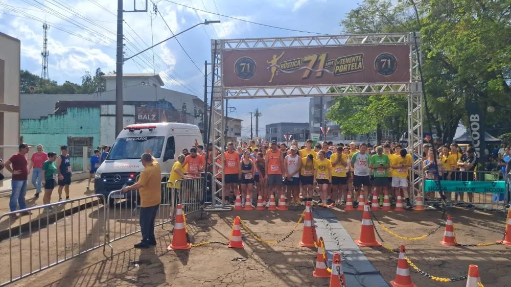Rústica dos 71 anos reúne 550 atletas e transforma ruas de Tenente Portela em festa do esporte