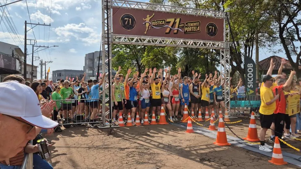 Rústica dos 71 anos reúne 550 atletas e transforma ruas de Tenente Portela em festa do esporte
