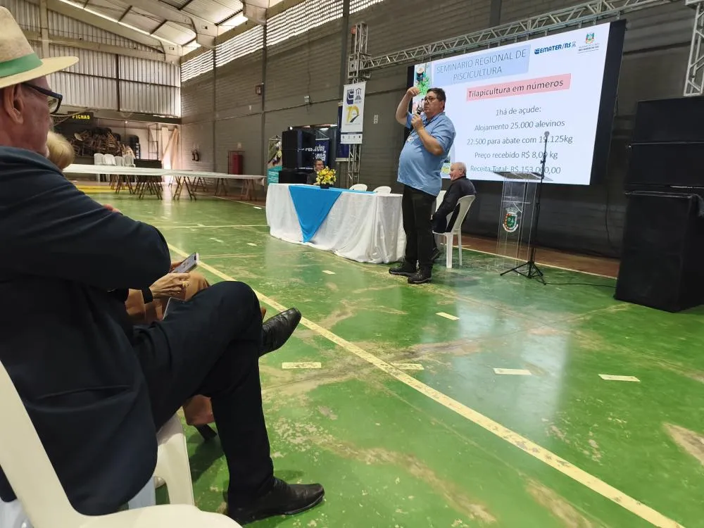Seminário regional reúne produtores para discutir cadeia produtiva da tilápia em Tenente Portela
