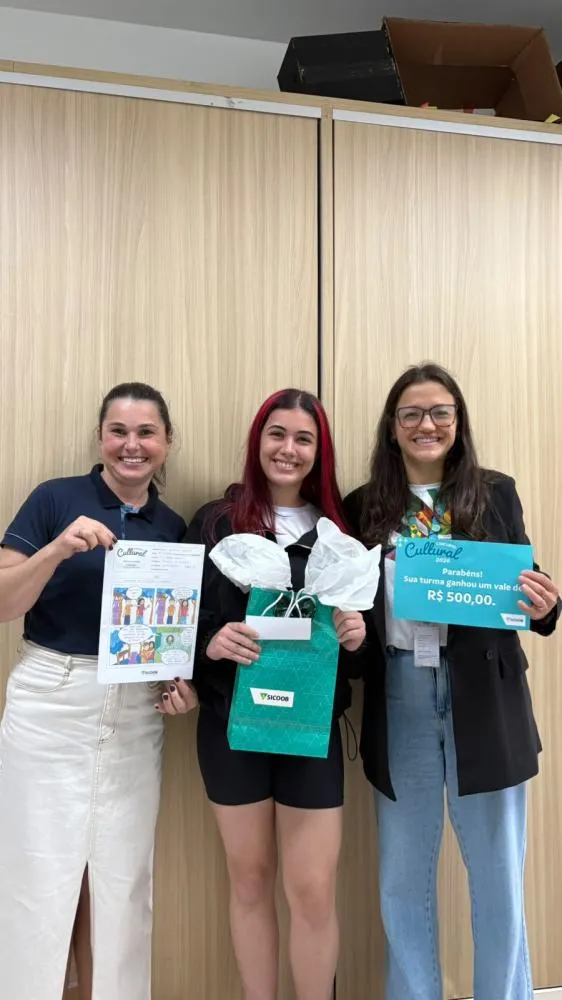 Sicoob Creditapiranga realiza premiação da etapa local do Concurso Cultural 2026 com o tema “Com cooperação, a gente encontra a solução”