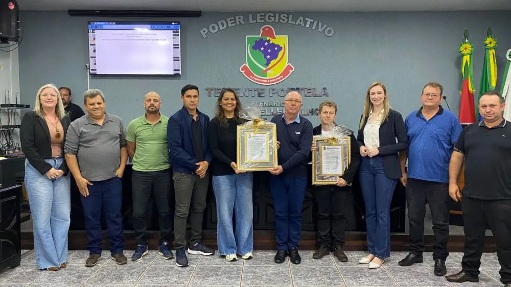 Câmara de Tenente Portela homenageia igrejas luteranas e divulga nota sobre sessão