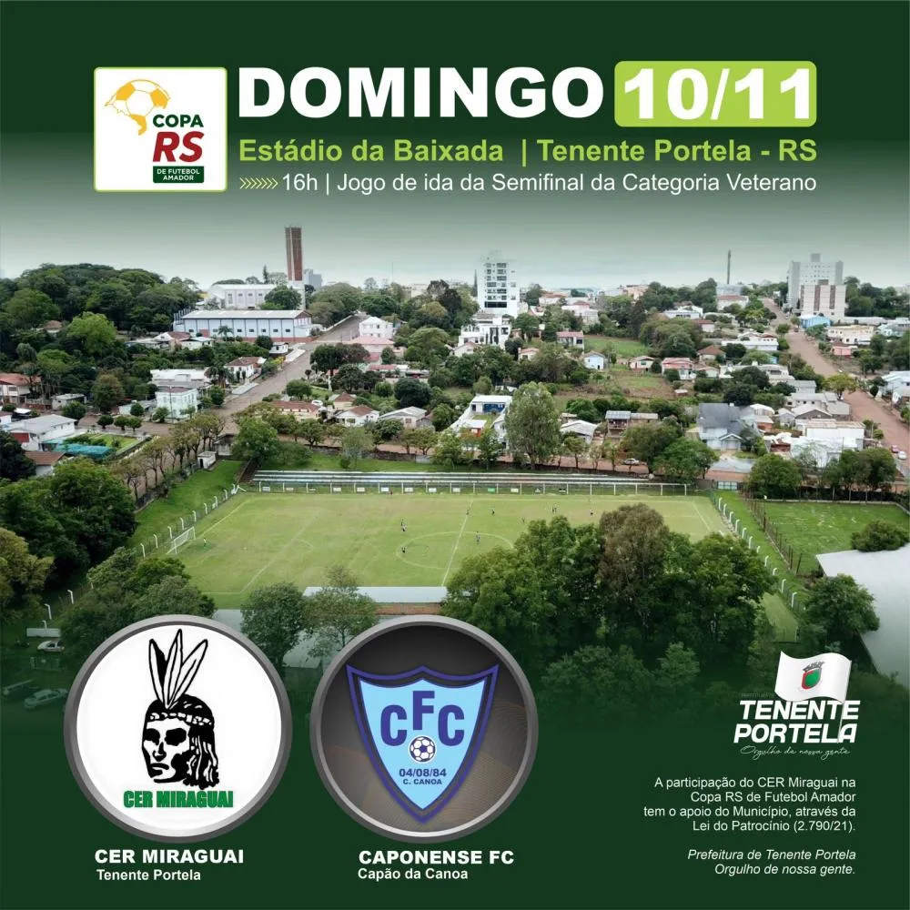 Semifinal da Copa RS: CER Miraguai recebe o Caponense no domingo, 10