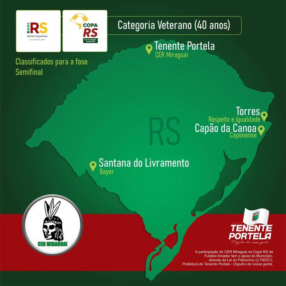 Semifinal da Copa RS: CER Miraguai recebe o Caponense no domingo, 10