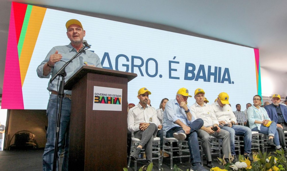 O ministro da agricultura, Carlos Fávaro, durante abertura oficial da 17ª Edição da Bahia Farm Show, a maior feira de agronegócio do Norte e Nordeste, no município de Luís Eduardo Magalhães. Foto: Joá Souza/GOVBA