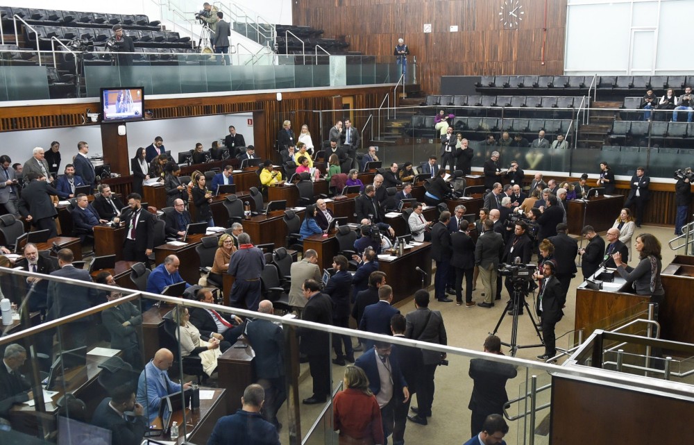 Votação da reestruturação do IPE na AL. (Foto: Christiano Ercolani / Ascom ALRS)