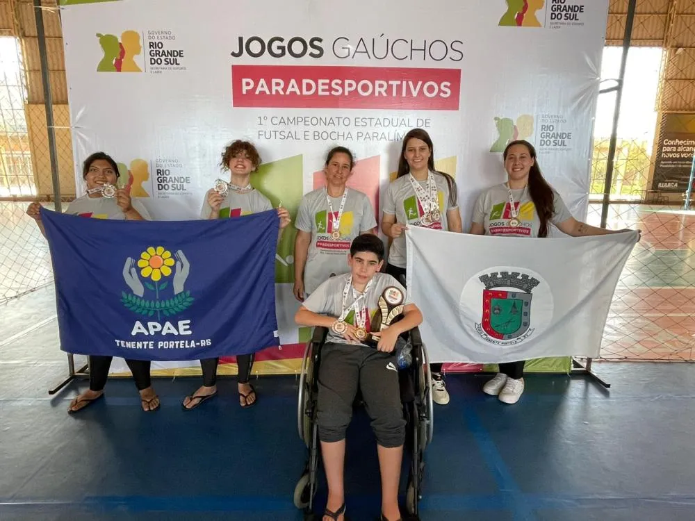Atletas da APAE participam do 1º Campeonato Estadual de Futsal e Bocha Paralímpica do RS 