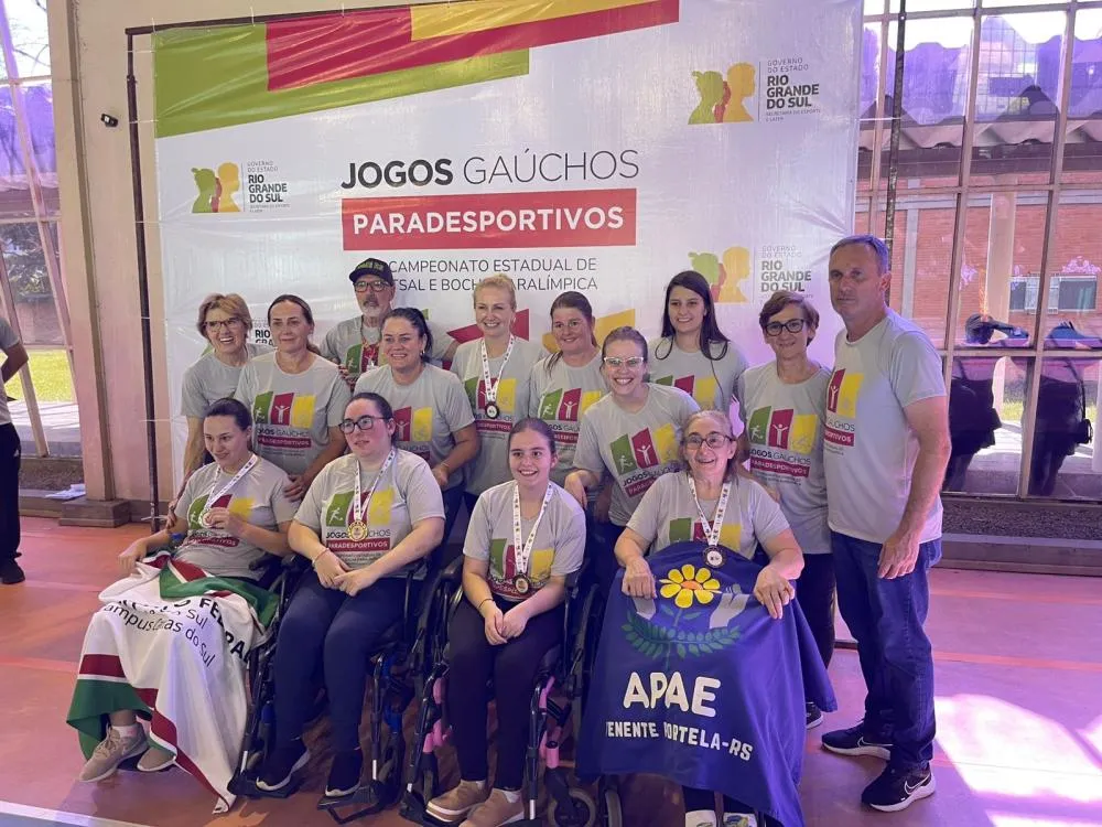 Atletas da APAE participam do 1º Campeonato Estadual de Futsal e Bocha Paralímpica do RS 