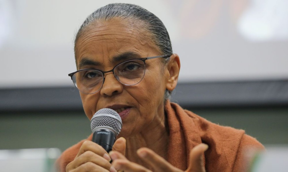 Brasília, 2023/08/02 A ministra do Meio Ambiente e Mudança do Clima (MMA), Marina Silva, na apresentação dos dados de alertas de desmatamento do DETER até 31 de julho e das ações de fiscalização na Amazônia e no Cerrado. Foto: Fabio Rodrigues-Pozzebom/ 