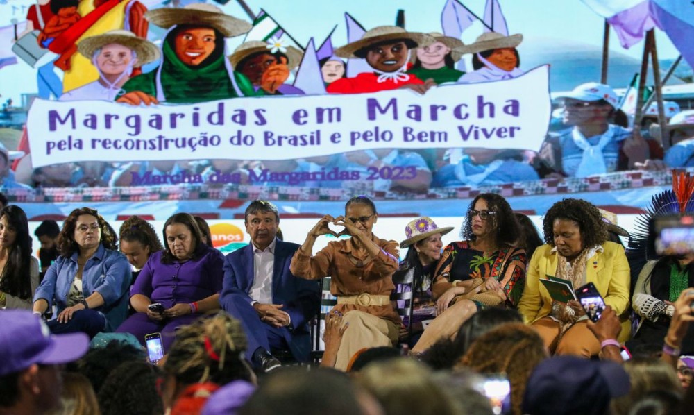 Brasília (DF), 15/08/2023 - Ministros participam da Abertura Oficial da 7ª Marcha das Margaridas. Foto: Wilson Dias/Agência Brasil