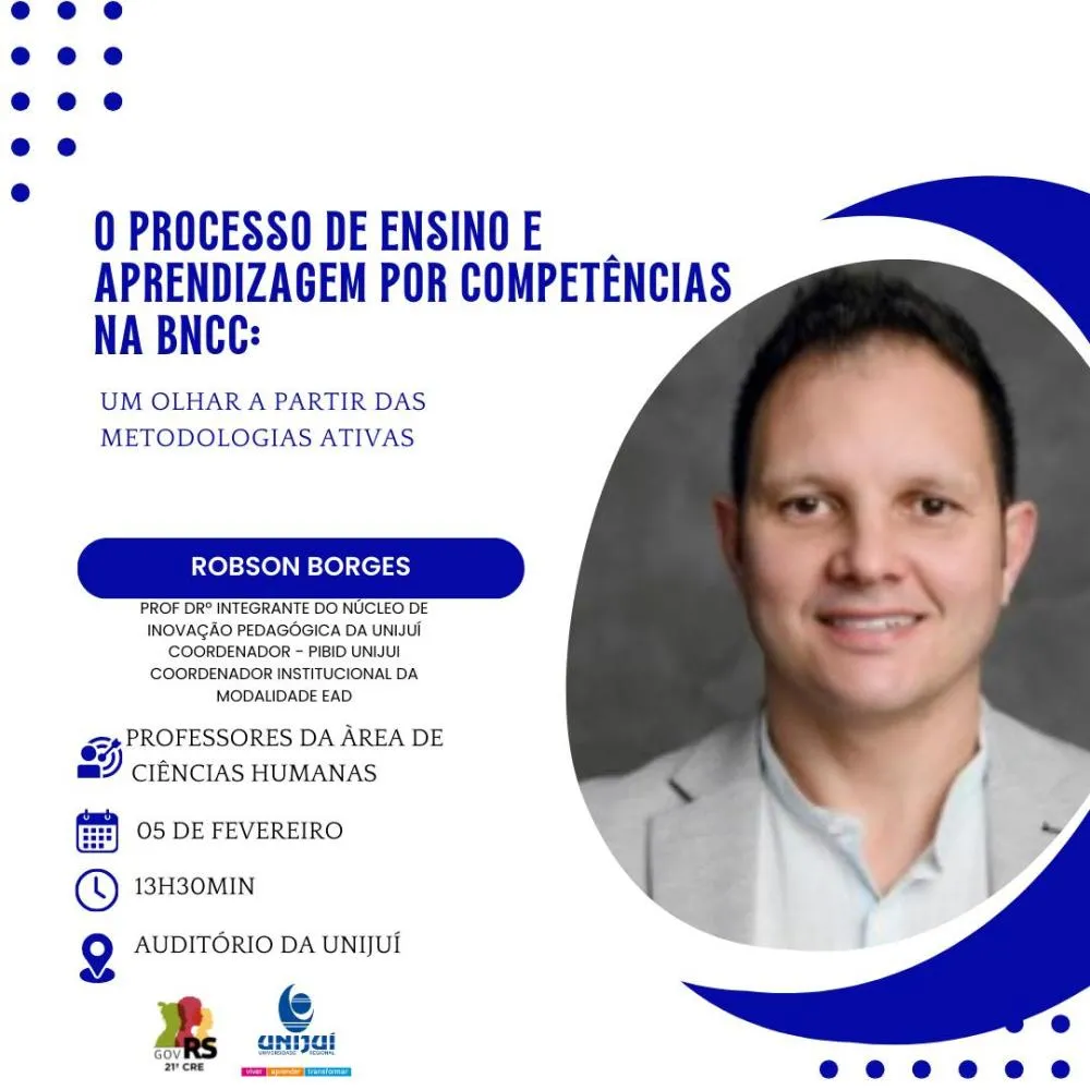 Formação pedagógica para professores da rede estadual será realizada em Três Passos
