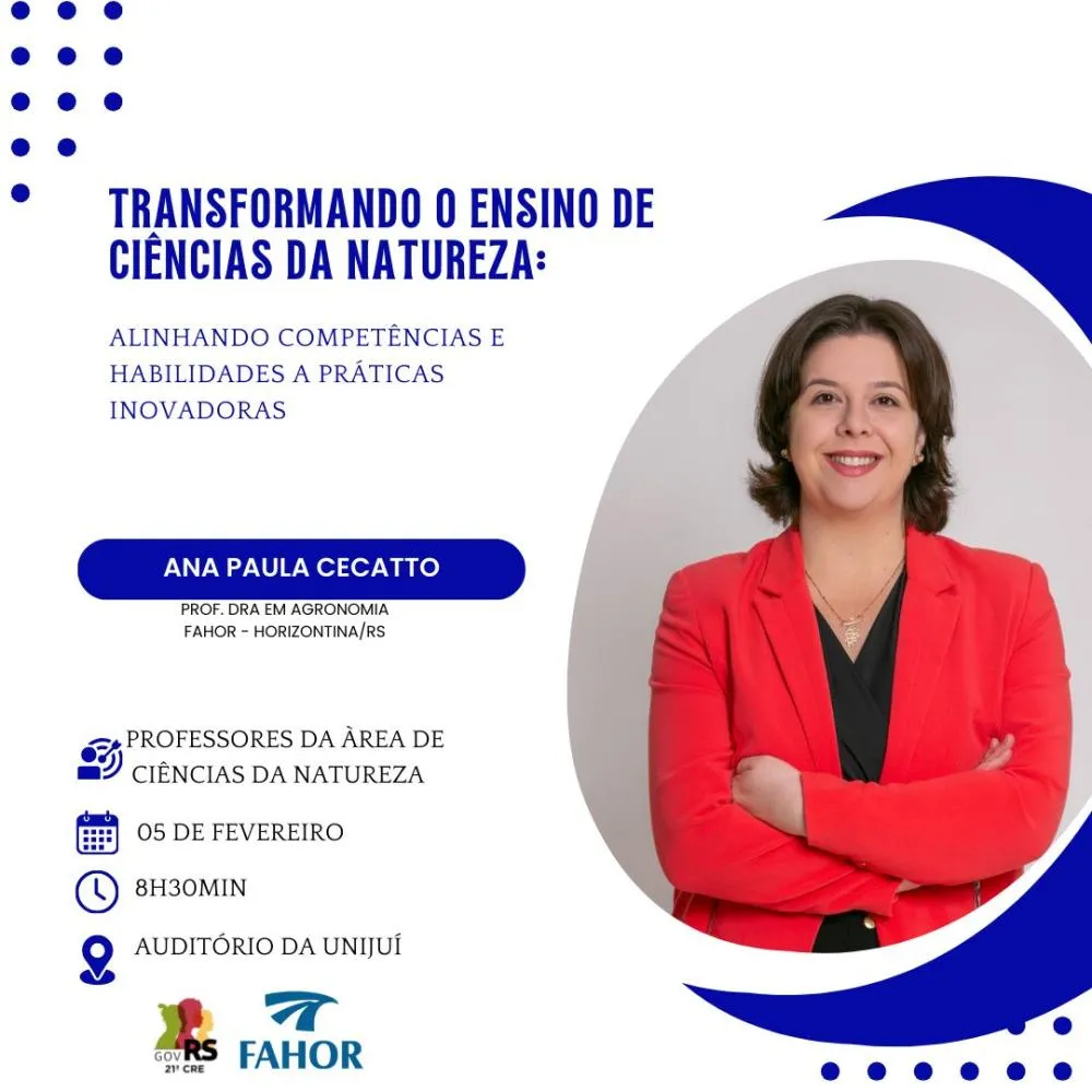 Formação pedagógica para professores da rede estadual será realizada em Três Passos