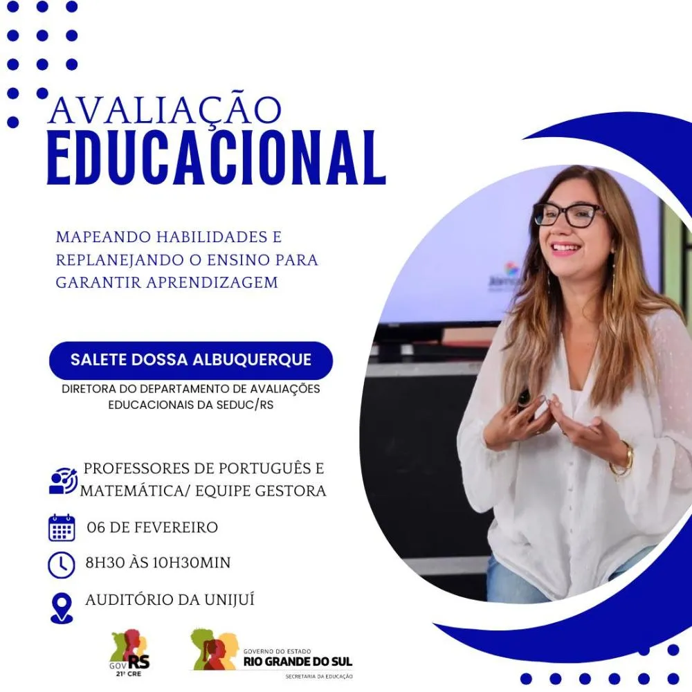 Formação pedagógica para professores da rede estadual será realizada em Três Passos