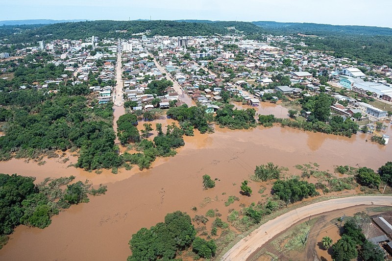 São Sebastião do Caí foi uma das cidades gaúchas atingidas pelos temporais recentes - Foto: Maurício Tonetto/Governo do RS